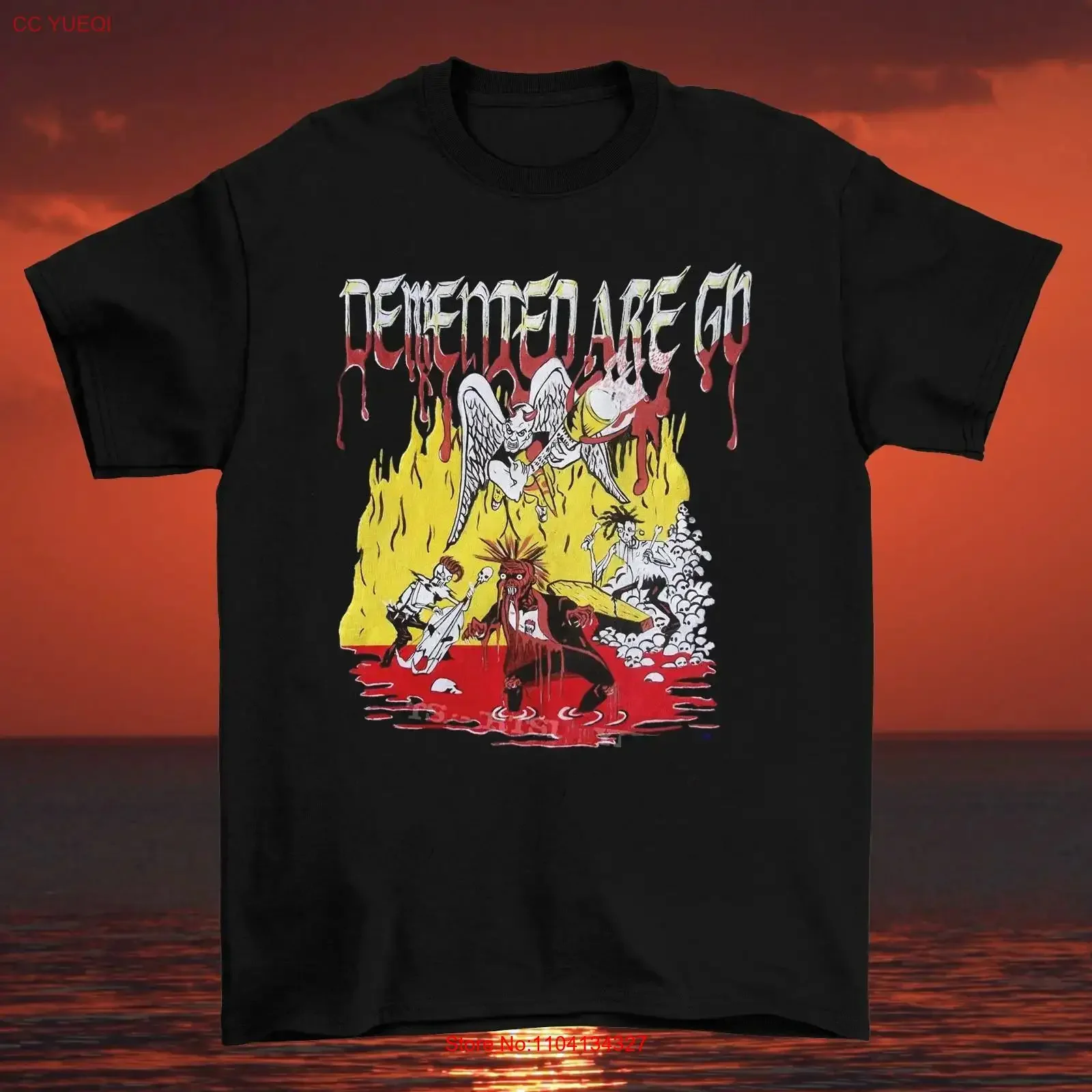 Demented Are Go Band Black T Shirt Size S 5XL ET1257 vintage Washed Casual streetwear Top For Everyday Wear Comfortable Stylish