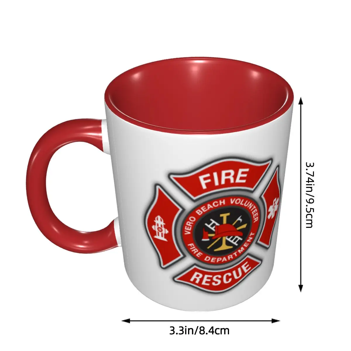 Fire Rescue Firefighter Coffee Mugs DIY Personalized Ceramic Tea Milk Mug