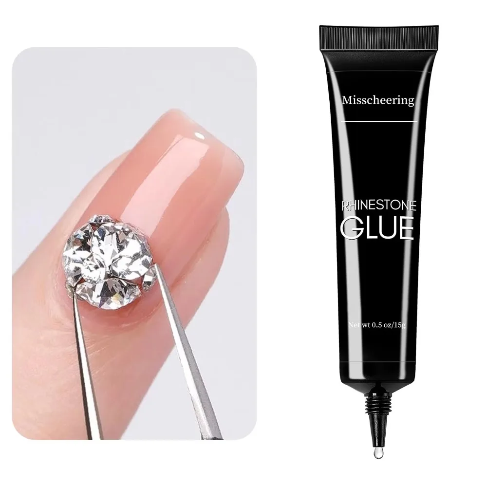 Colle professionnelle pour strass pour ongles, 30g/15g, pour breloques, pierres précieuses, diamants, Gel Super fort
