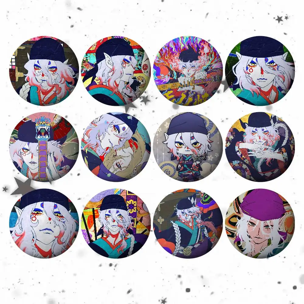 Anime M-Mononoke Abzeichen Weißblech Pin Button Benutzerdefinierte Anime Rolle Old-school Brosche Cartoon Kragen Abzeichen Geschenk