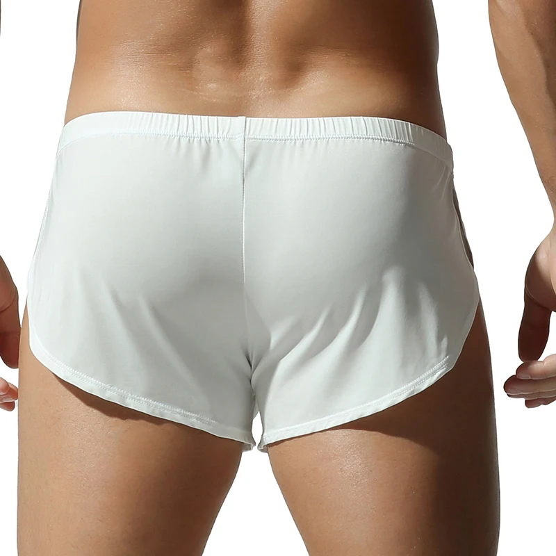 TAUWELL Herren Modische Atmungsaktive Eisseide Haushose Hochgeschnittene Lässige Boxershorts Arro Hosen Bequeme Lounge-Bekleidung – Detail 13