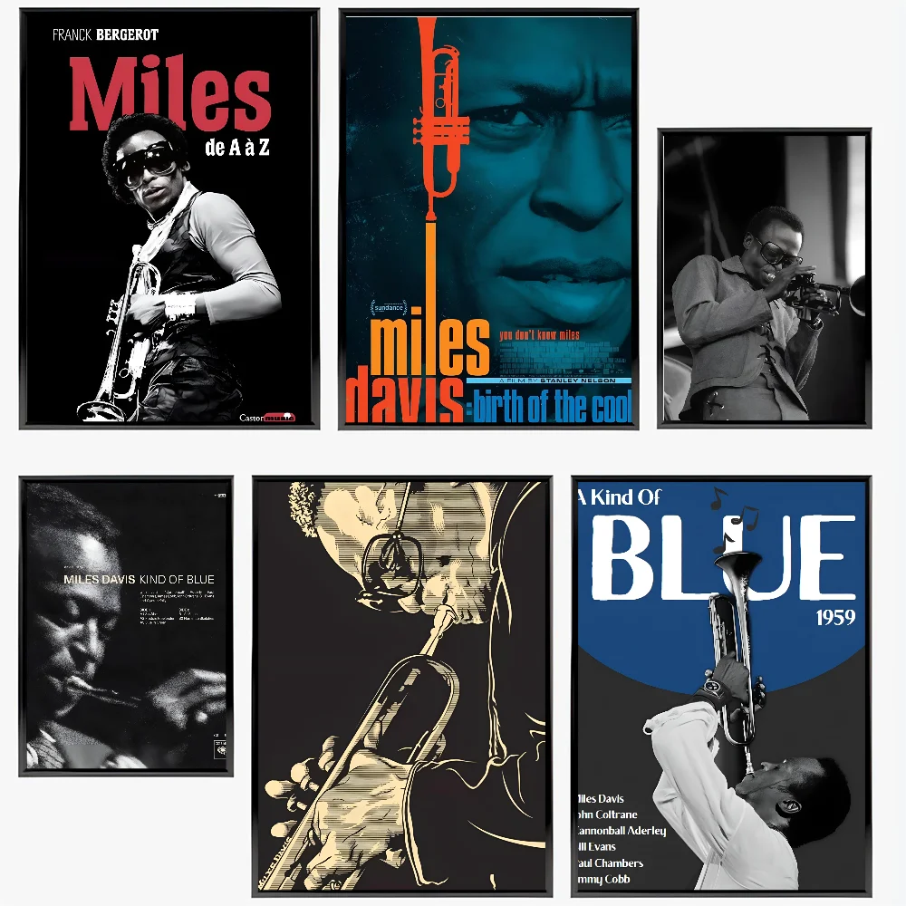 Jazz Musician Miles Davis Poster Paper Print Home Living Room Bedroom Entrance Bar Cafe Art Painting Decoration