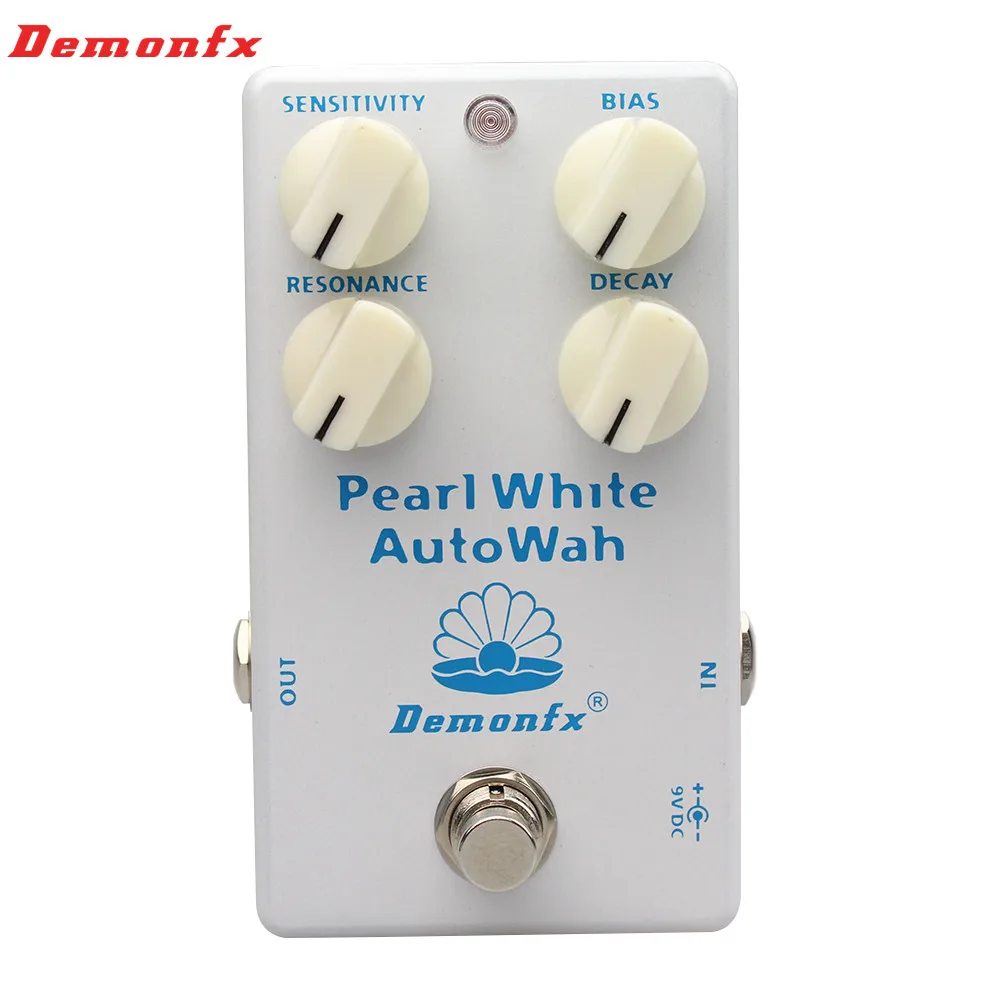 Nuevo Pedal de efecto Wah automático blanco perla de alta calidad AutoWah con 4 perillas True Bypass-clone Snow White AutoWah efecto Demonfx