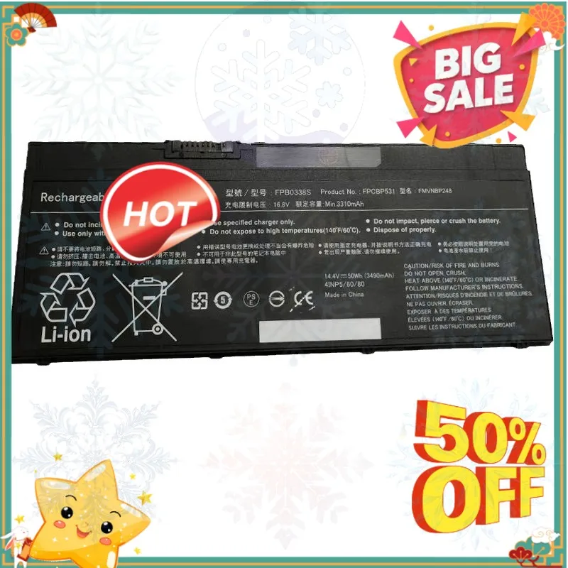 SWZY FPB0338S Laptop Battery for Fujitsu LifeBook U758 U747 U748 U757 E558 E548 T937 T938 FPCBP529 FMVNBP248 FMVNBP247 CP721834-