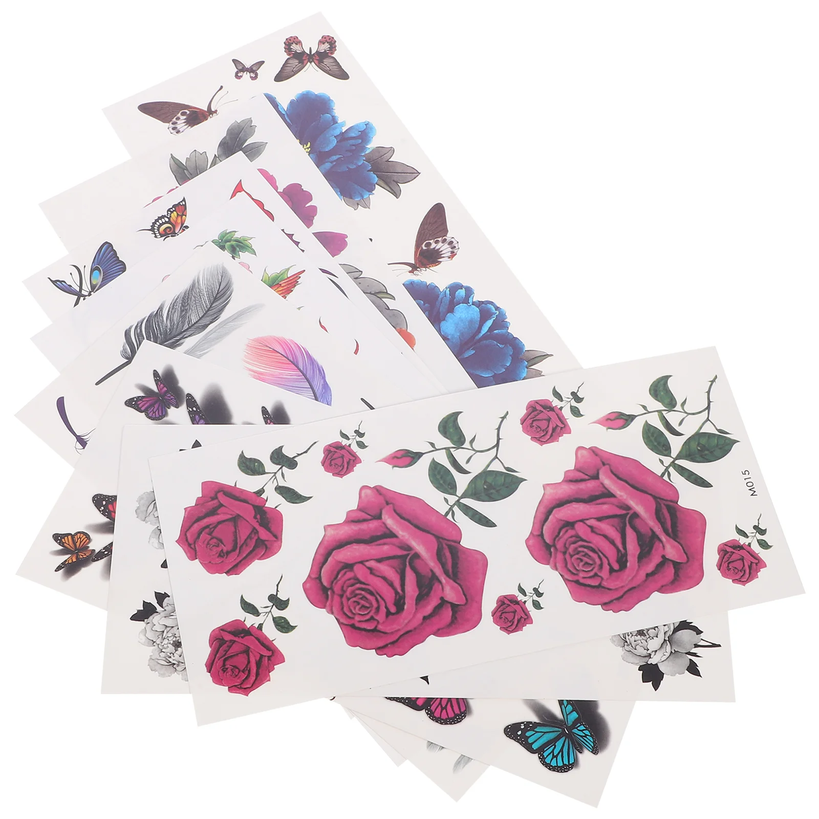 

8 Sheets Temporary Tattoos for Adults Waterproof Sticker Flower Stickers Temperary