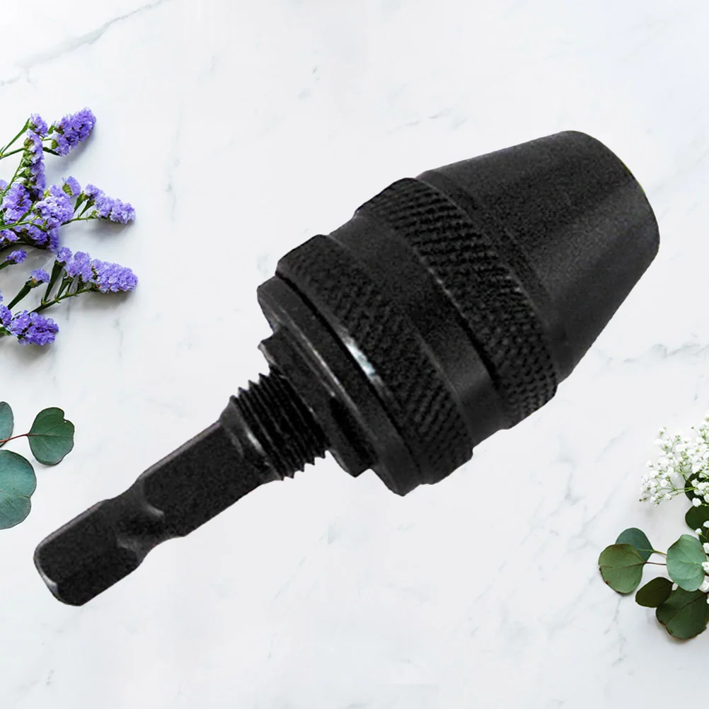 

8Mm Keyless Drill Chuck Hex Shank Adapter Converts Screwdriver to Drill Rust Proof 8Mm Capacity Black