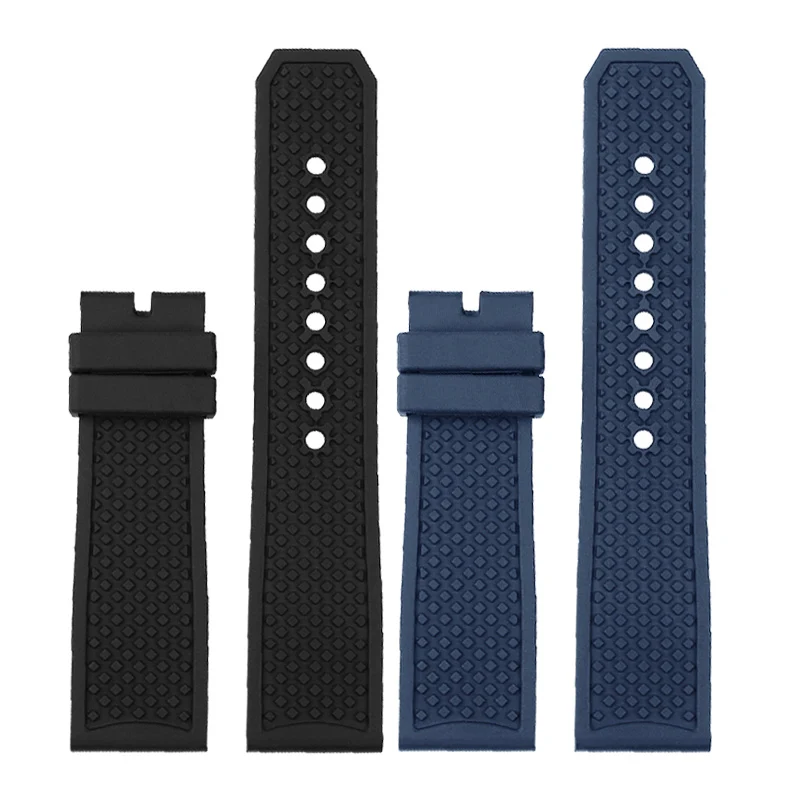 For Blancpain Fifty Fathoms strap 5000 5015 5054 5200 Citizen Blue angel fluorine rubber Watchband men black blue Watch Strap