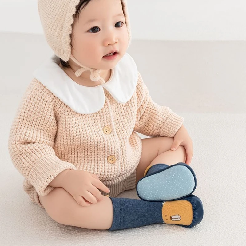 Zapatos para Caminar para Bebés, Antideslizantes, Suela Blanda, Calcetines hasta la Pantorrilla, Zapatos para Bebés de 6 a 12 Meses, para Uso en Interiores ​