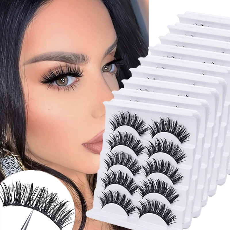 3D Nertsenwimpers Gemengde zijden wimpers Natuurlijke lange valse wimpers Dramatisch volume Nepwimpers Dagelijkse Koreaanse make-up Wimperverlenging