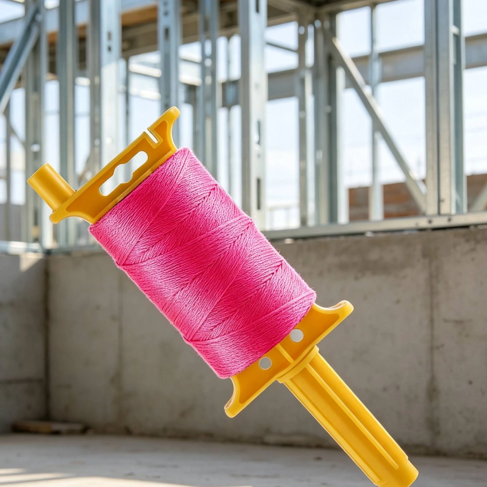 Mason Line with Spool Long-Lasting Building Line with Handle Twine Reel with Handle Heavy-Duty Tangle-Tangle-Resistant view 3