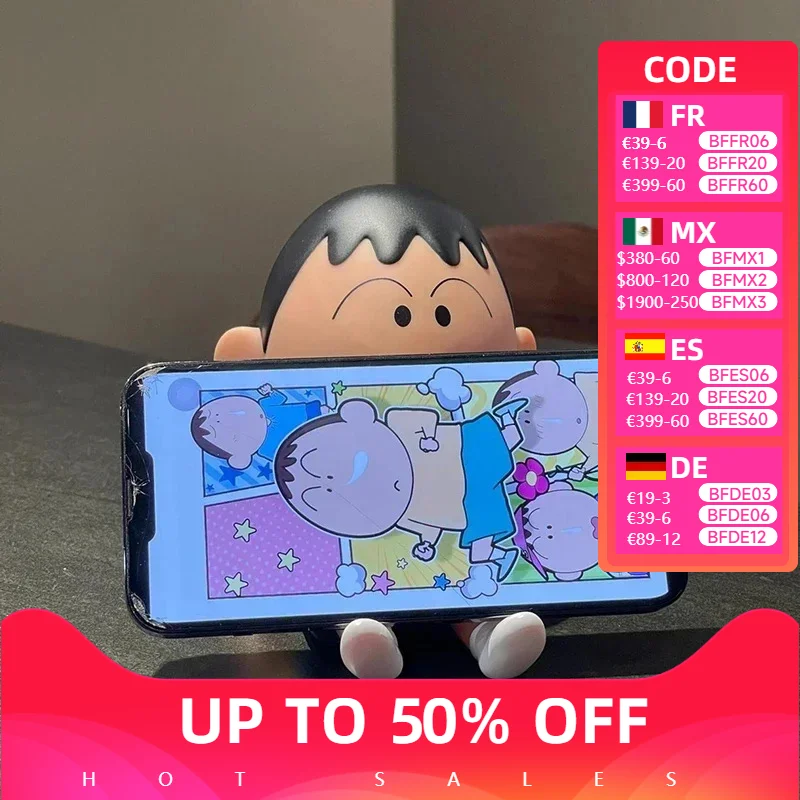 Hot Cartoon Crayon Shin-Chan Boochan Phone Holder Watching TV Desktop Anime Ornaments Cartoon Phone Support Cute Doll Girl Gifts