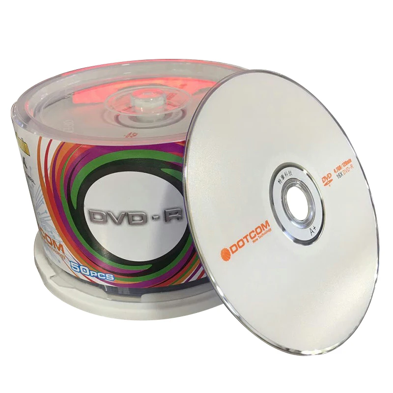 50 Pack Blank DVD-R Discs 4.7GB 16X Write Once Recordable Compact Media Empty Data Storage Disks For File Video Backup Recording