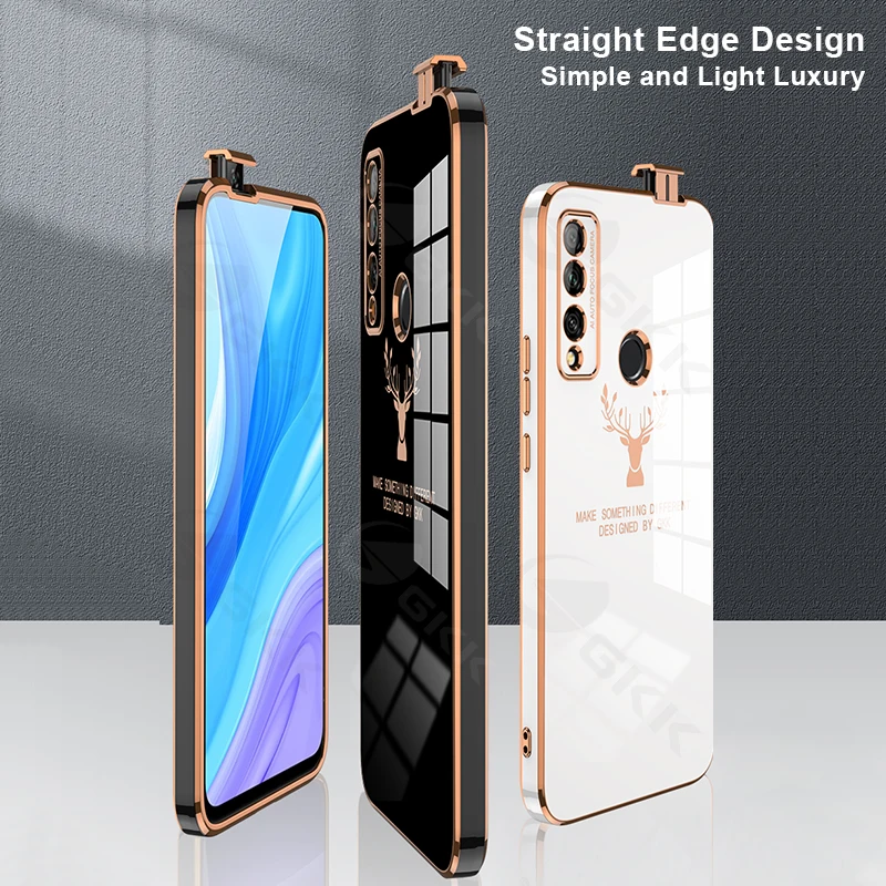 Luxury Plating Square Soft Case For Huawei Honor 9X Global Lifting Lens Protection Cover For Huawei P Smart Z Y9 Prime 2019 Case