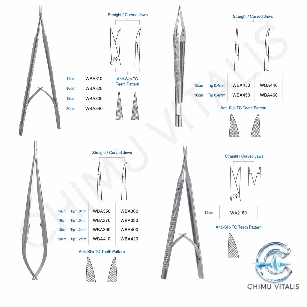 【CHIMU VITALIS 】Professional Fine Applicator Clamp, TC Hardened Alloy Precise Pincer, Lab Technical Tool, 135°C Support view 5