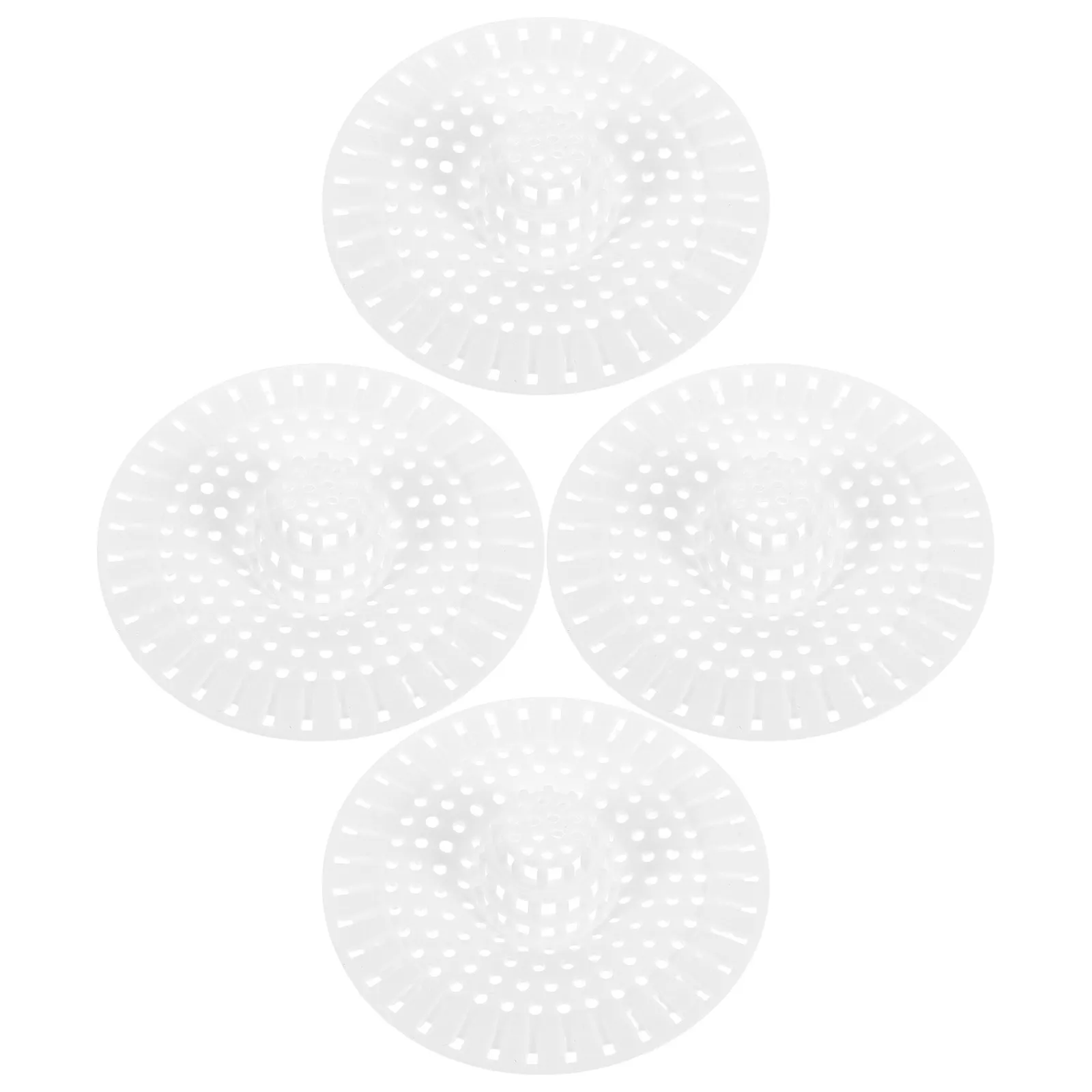 

4Pcs Silicone Drain Protector Strainer Efficient Hair Catcher for Shower Bathroom Sink 5 Inch Reusable Hair Filter Shower Drain