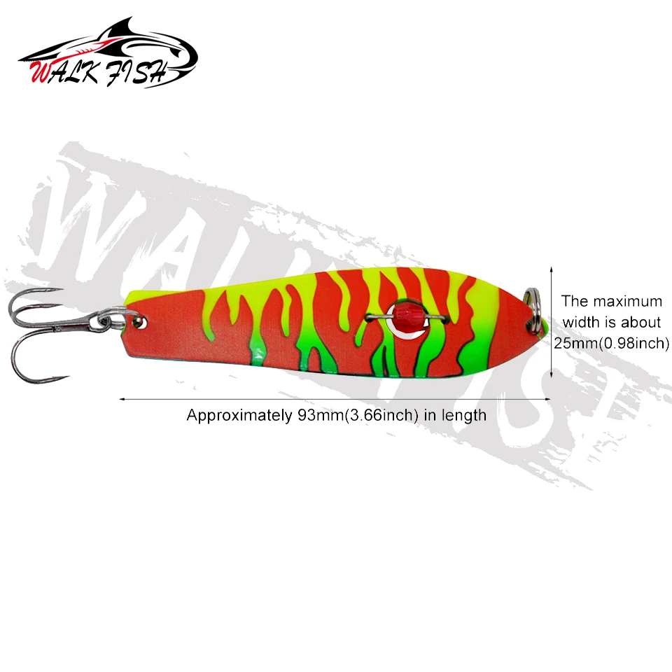 WALK FISH 1Pcs Metal Fishing Lure Spinners Spoon Hard Bait Trolling 93mm 28g Brass Spinner Pike Perch Freshwater Fishing Lures