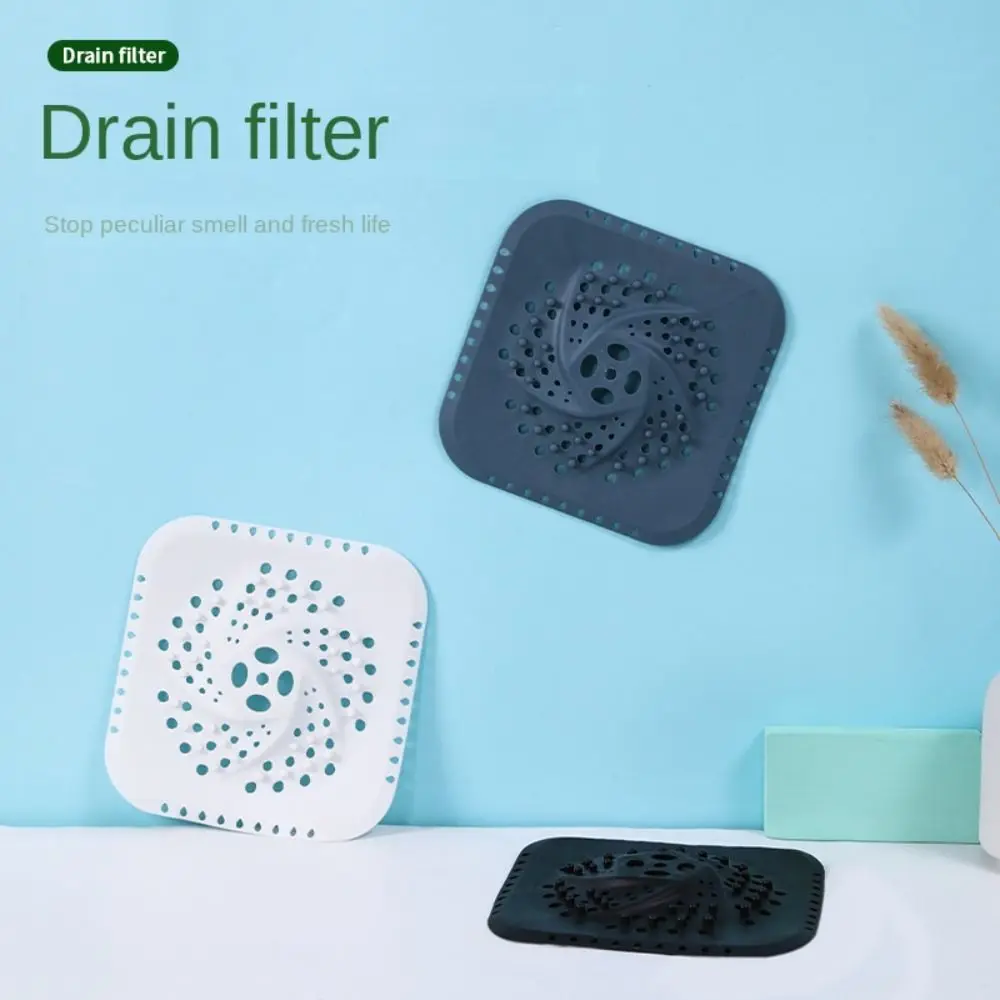 

Квадратный сливной фильтр для раковины, слив для пола, очистка волос, сливной фильтр для канализации, антизасорение, сливная прокладка для душа