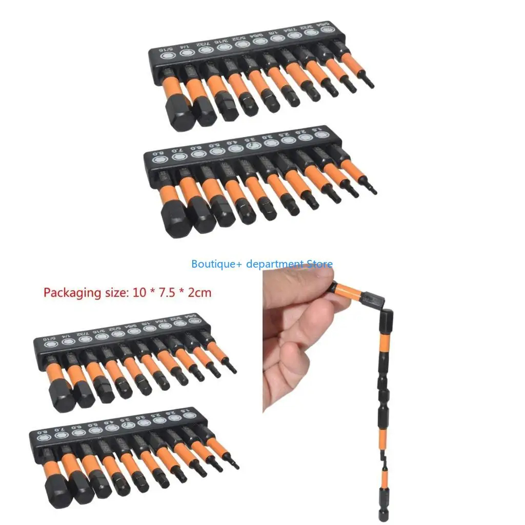 E1PD Set of 20pc Versatile Head Screwdriver Bit for Mechanics DIY Enthusiasts