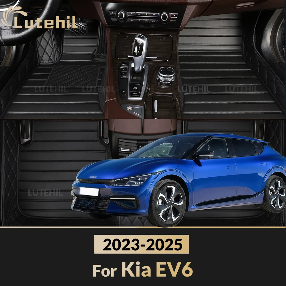 

For Kia EV6 2023 2024 2025 Car Floor Mats All Weather Floor Liners, Custom Fit Car mats Auto Carpet Cover Interior Accessories