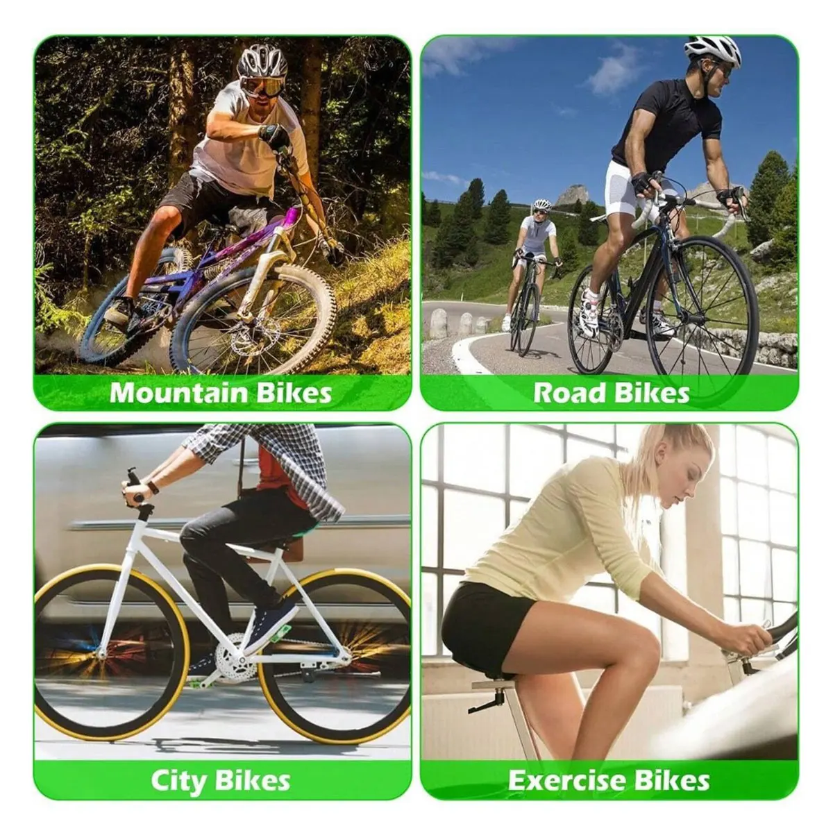 Asiento de bicicleta grueso 3D, cojín de Gel transpirable, funda protectora para asiento de bicicleta, adecuada para bicicleta de montaña y carretera