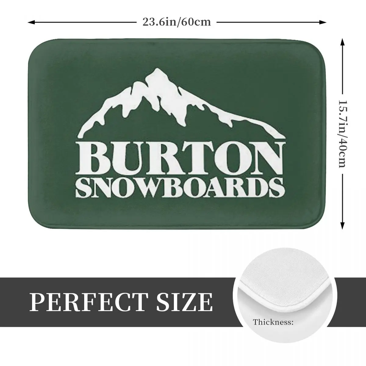 Burton Snowboard Sportive Non-slip Doormat Floor Mat Dust-proo Carpet Rug for Kitchen Entrance Home Balcony Footpad Mats