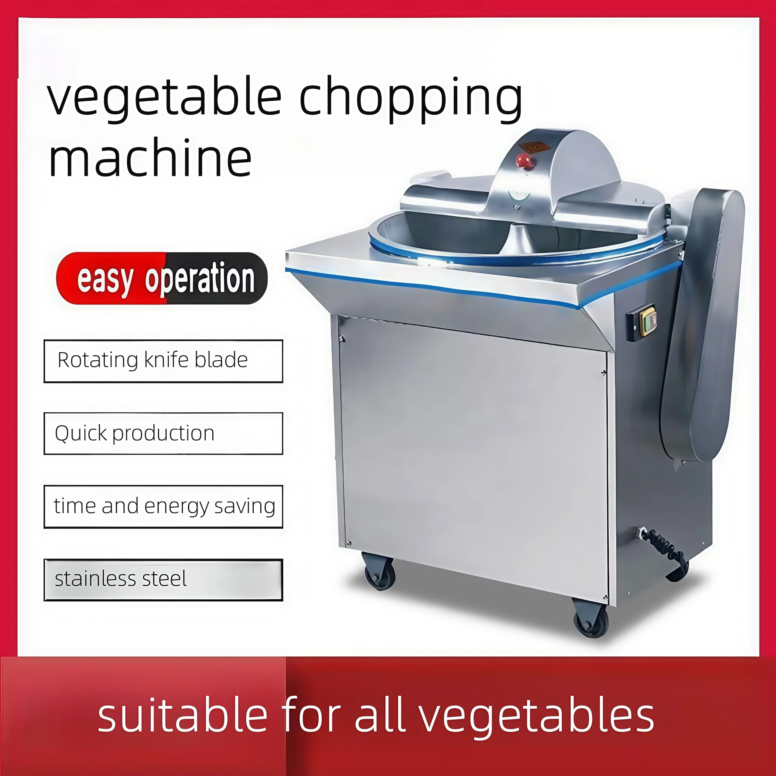 Stainless Steel Vegetable Bowl Cutter Cabbage Vegetable Leek Chopper Grinder Vegetable Fruit Chopping Machine