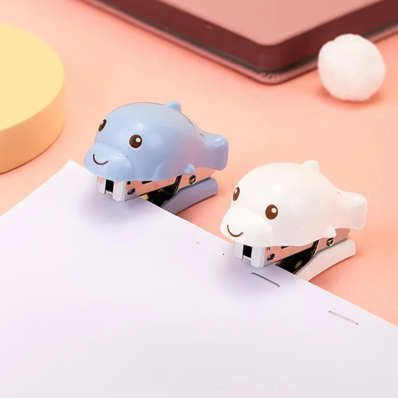 

Deli Portable Cute Mini Manual Dolphin Stapler Set School Office Supply Business File Binding Tool Student Stationery Gift