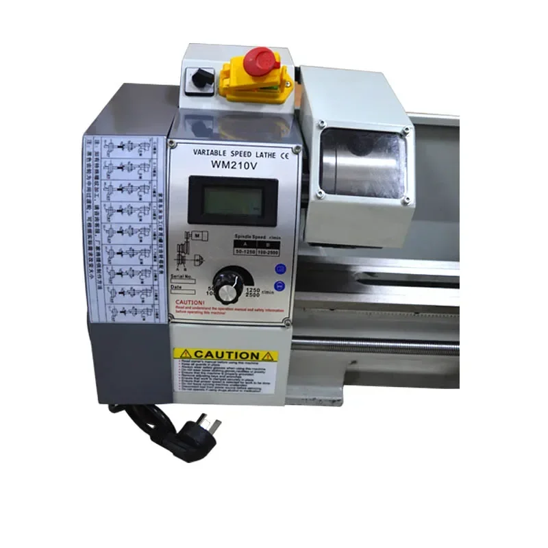 210V 850W Brushless Motor Mini Metal Lathe - Variable Speed Bench Lathe 110V/220V