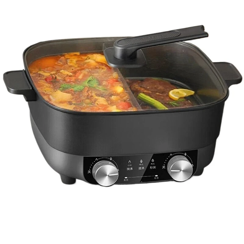 

6л домашняя электрическая кастрюля, мультиварка, горячая кастрюля с 2 вкусами, антипригарная бытовая техника, пищевая плита 220 В
