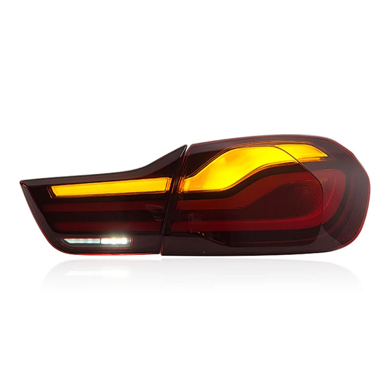 Custom Black Shadow Red Tail Light Assembly for BMW 4 Series, Compatible with M4 F32/F82/F33/F83/F36 LED Headlights