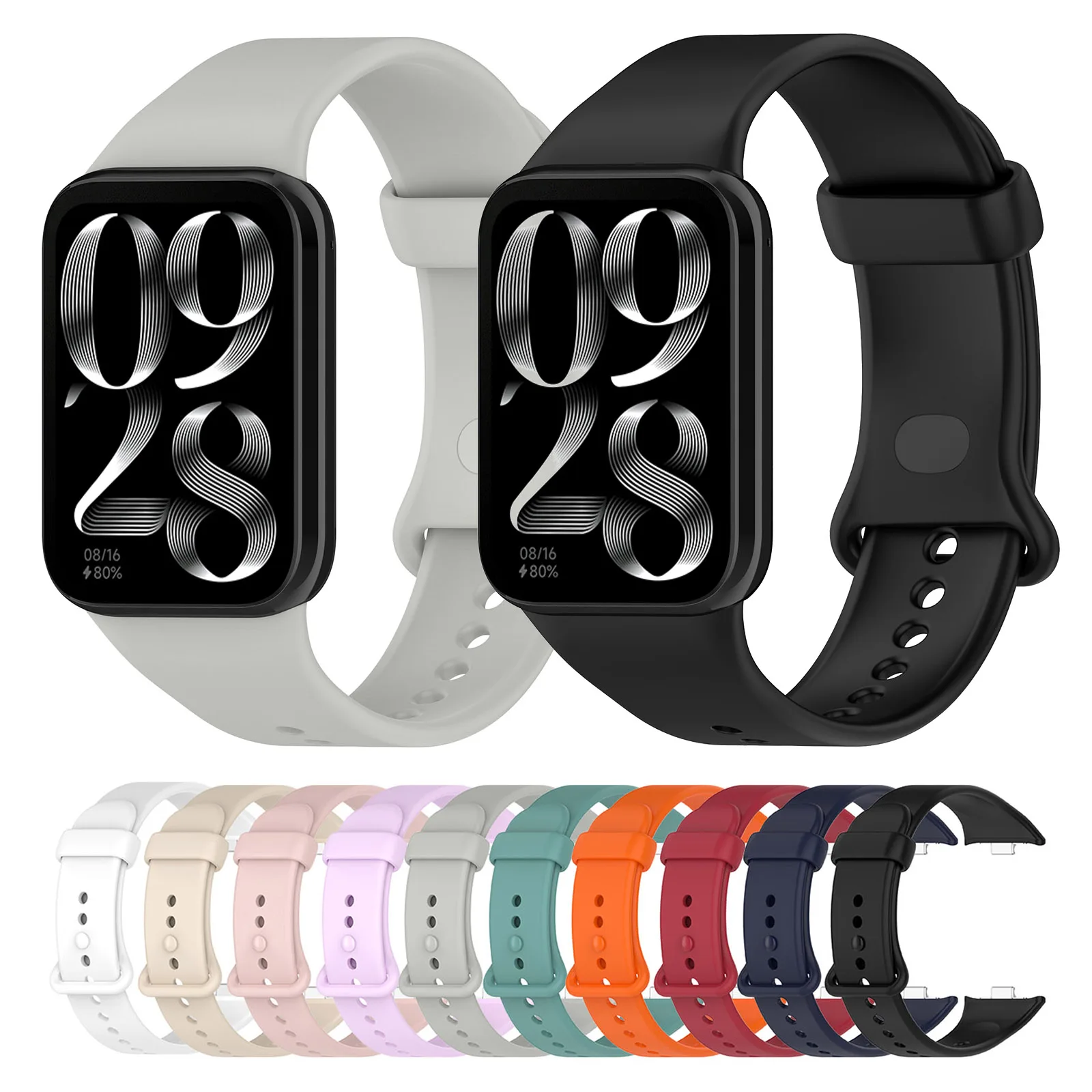 Silicone Strap For Xiaomi Mi Band 10 Pro/9 Pro/8 Pro Replacement Watch Band for Redmi Watch 4 5 6 Bracelet Wristband