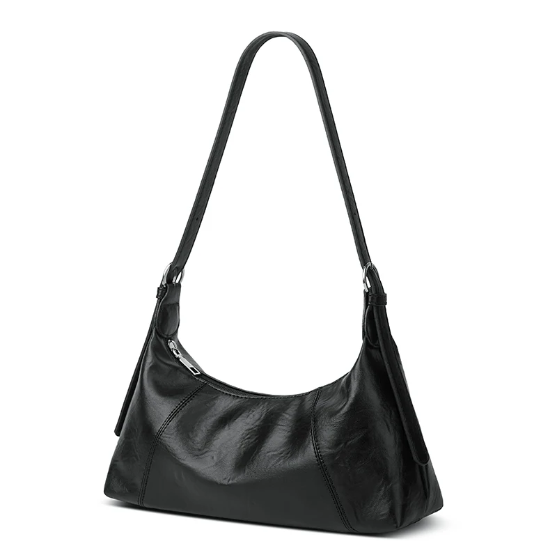 Schultertasche, europäischer und amerikanischer Retro-Stil, modisch und schlicht, Baguette-Tasche zum Tragen unter dem Arm. – Detail 5