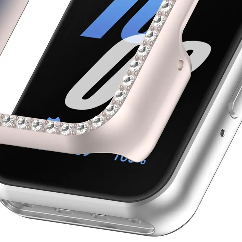 Smart Watch Case with Sparkling Faux Diamond Shockproof Protective Cover Watch Protective Shell for SamsungGalaxy Fit3