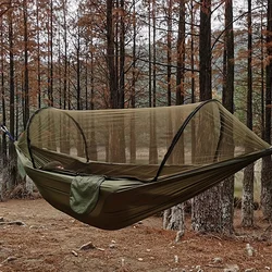 Outdoor Mosquito Net Hammock, Anti-Tipping Design, 3-in-1 Hammock with Mosquito Net - Waterproof Double Camping Hammock for Park
