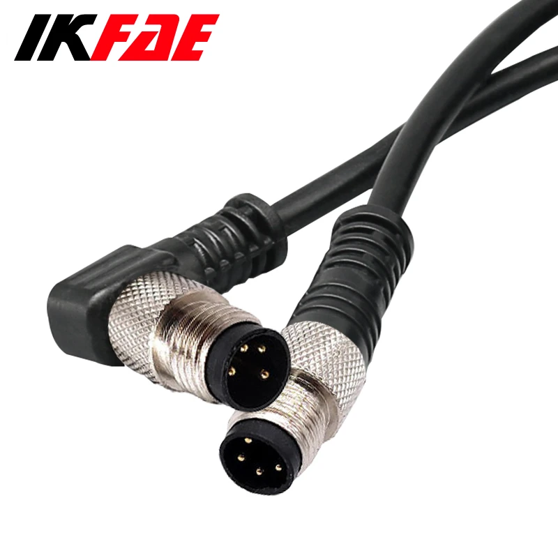 M8 4 Pins PVC Line Aviation Inserts Cable Sensor Cable Connector Type A 2 Meters Waterproof Screw Connect Plug Threaded Coupling