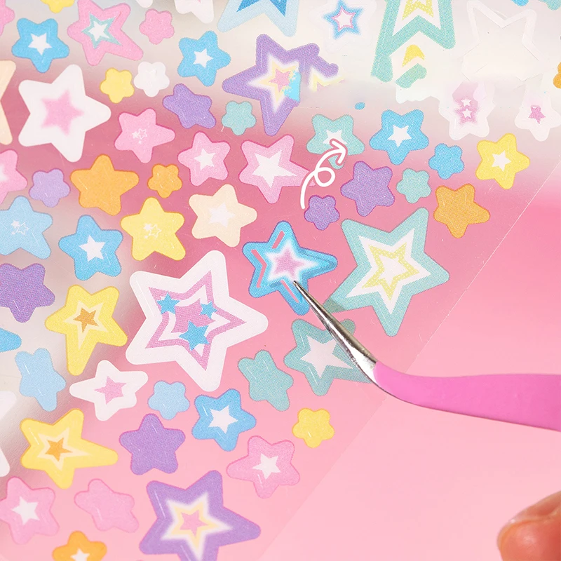 32 pieces/book Gift Packaging Set Language Leisure Color Life PET Mini Basic Stickers Book Guka Nail Art Phone Case Notebook Dia