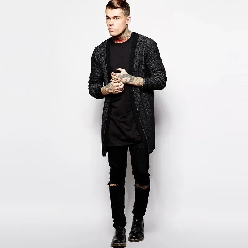 2026 Brand New Clothing Mens Black Long t shirt Men Tops Hip hop tee T-shirt Men Hiphop Short Sleeve Longline casual Tee shirts