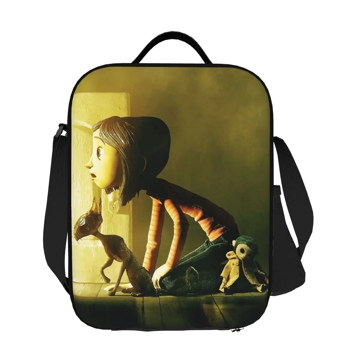 

Custom Coraline Lunch Bag Women Warm Cooler Insulated Lunch Boxes for Kids School Children