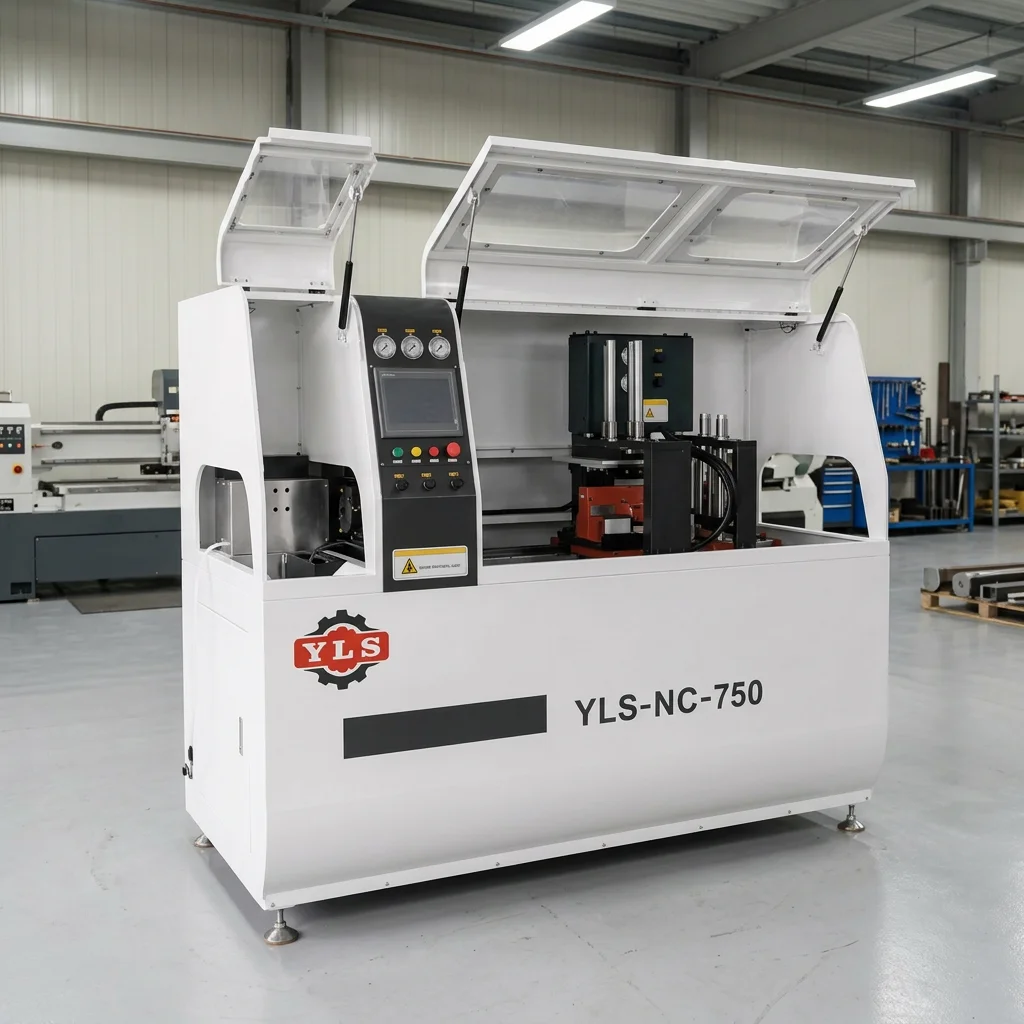 YLS-NC-750 Tailless Aluminium Profile Cutting Machine 750mm Automatic Saw for Heavy Section Window Door Fabrication Unit