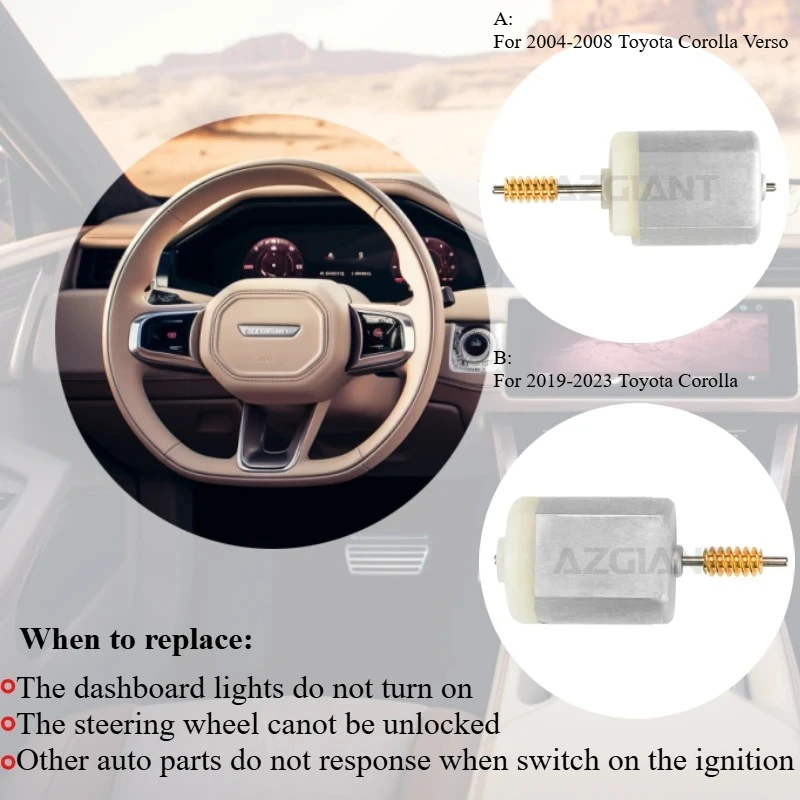 AZGIANT Car Steering Column Lock Motor ESL/ELV Repair Kit for Toyota Corolla Series Replace #45020-0F-1 Disassembly Tool