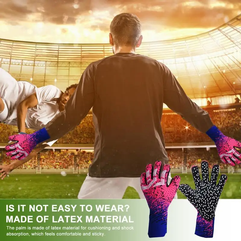 Soccer Gloves Professional Gloves Goalkeeper Soccer Gloves With Latex Palm Grips For Amateur Soccer Goalies Or Professional