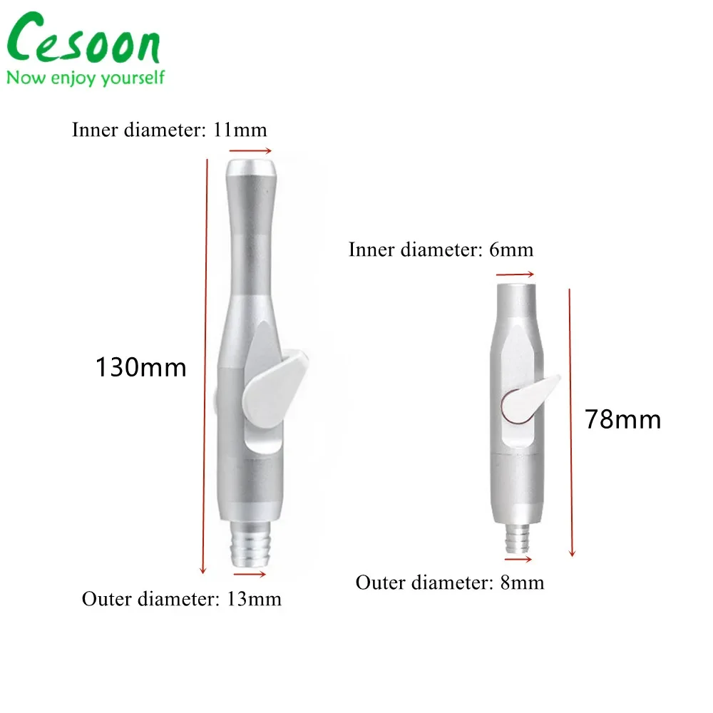 2Pcs/Set Dental Saliva Ejector Suction Valves Strong Weak Adapter Oral Universal With Adjustable Rubber Snap Tip Dentistry Tools