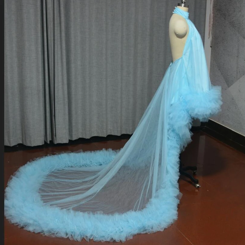 Jupe à volants en tulle à bretelles longues, devant court, dos sexy, robe de soirée de mariage, anniversaire, remise des diplômes, taille personnalisée, mode