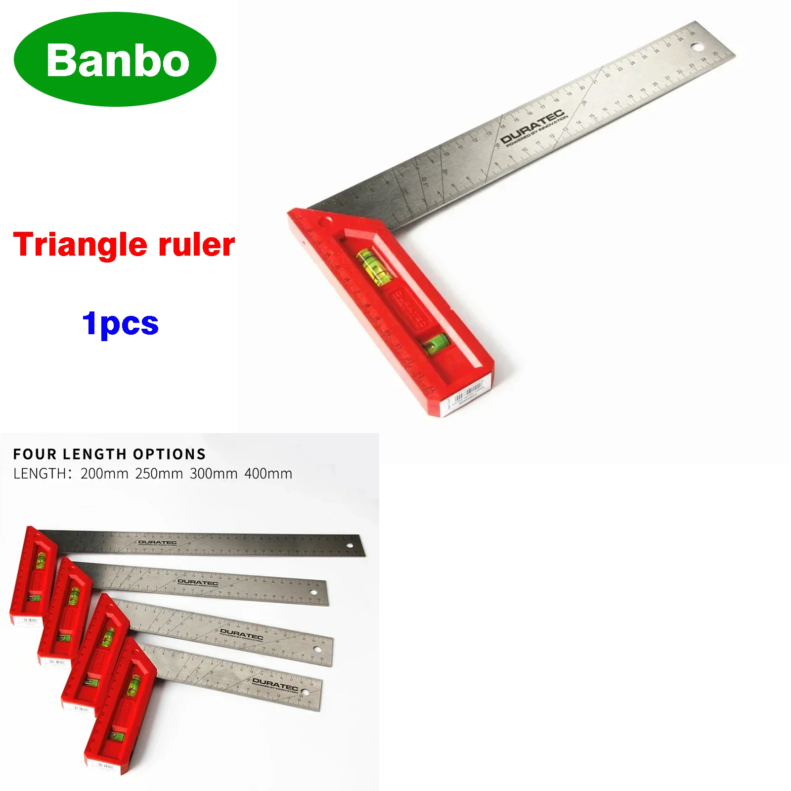 

90 Degree Turn triangle and right angle corner ruler 200mm 300mm 400mm Plastic handle For Woodworking Measuring Tools