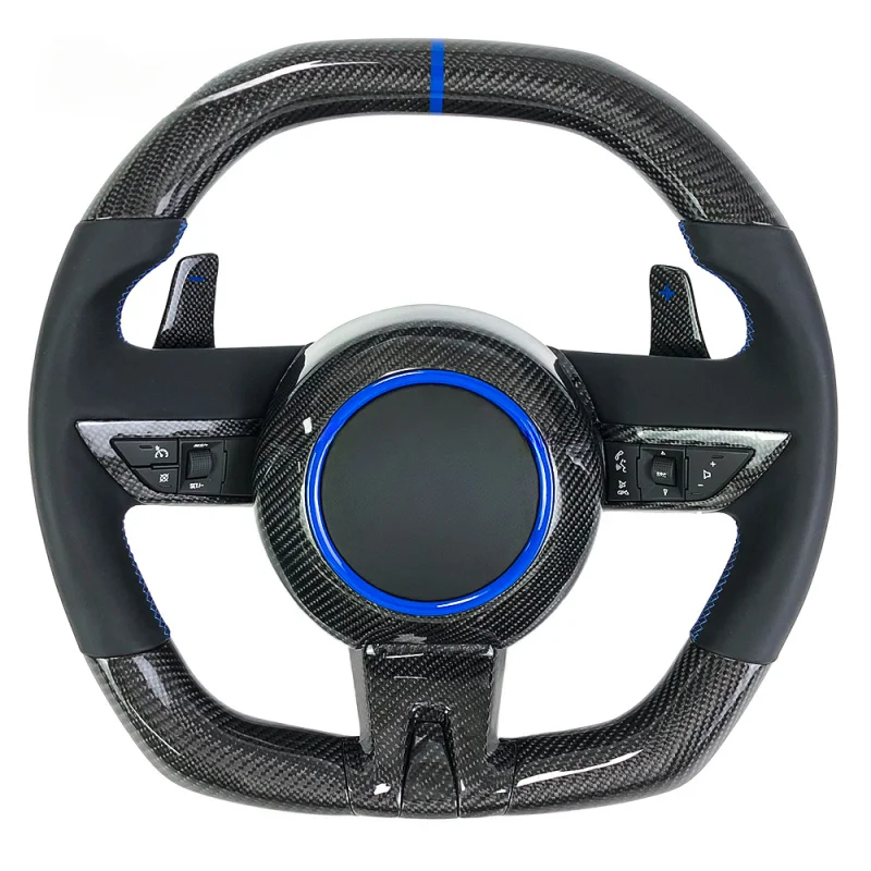 

For Chevrolet Camaro Customized Carbon Fiber Steering Wheel with Carbon Fiber Shift Paddle Decor | 2009-2012 | OEM Upgrade
