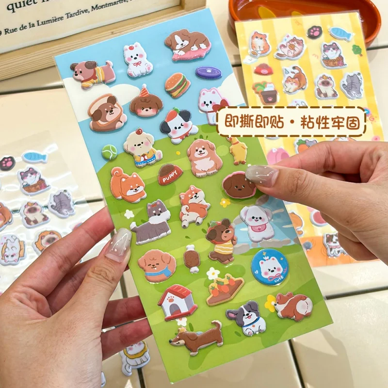 40pc-lot-kawaii-cat-dog-stickers-carino-raschiatura-prenotazione-cartoleria-decorativa-diario-diy-adesivo-etichetta-etichetta-album-bastone