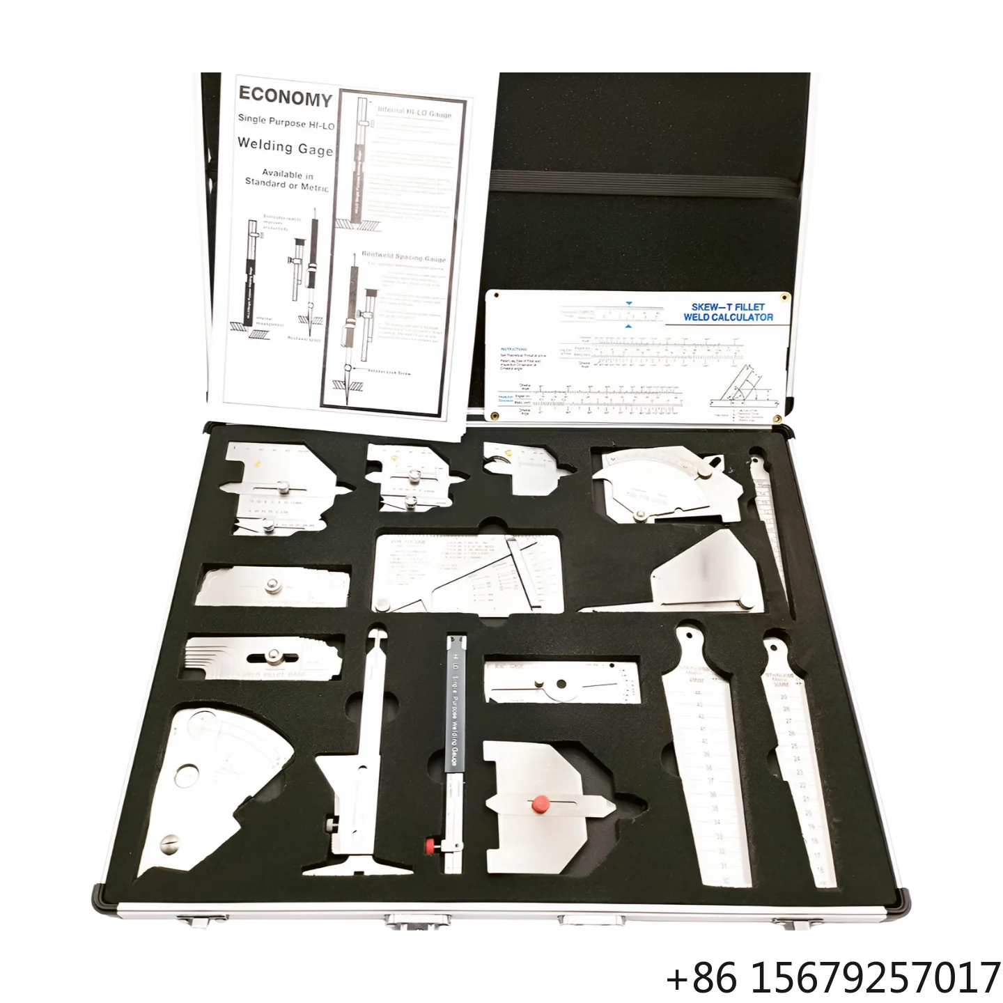 Stainless Steel Welding Gauge Weld Seam Gage Kit Test Ulnar Welder Template Inspection Tool Soldering Ruler 16pcs Combined Suit