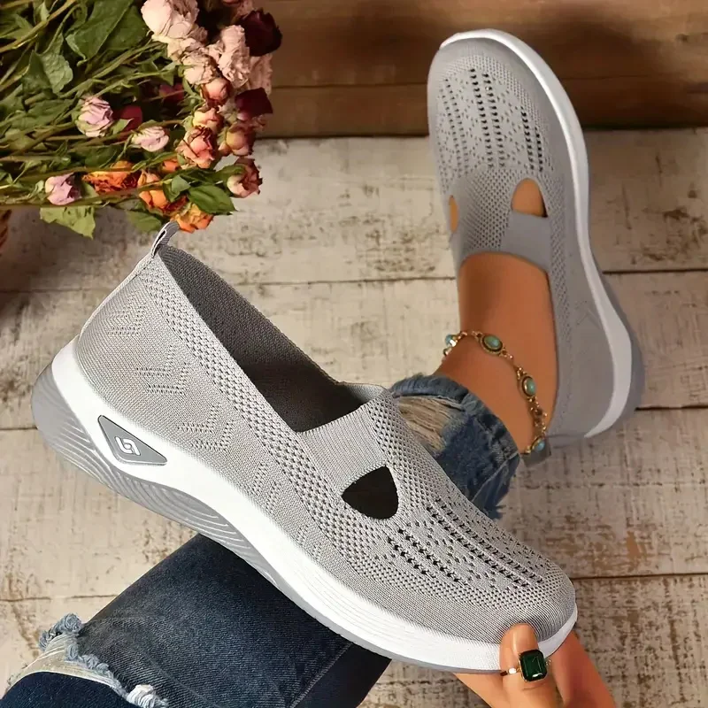 Sneakers Women Flats Summer Comfort Casual Shoes Fashion Soft Sole Breathable Hollow Out Flat Shoes for Women Zapatos De Mujer