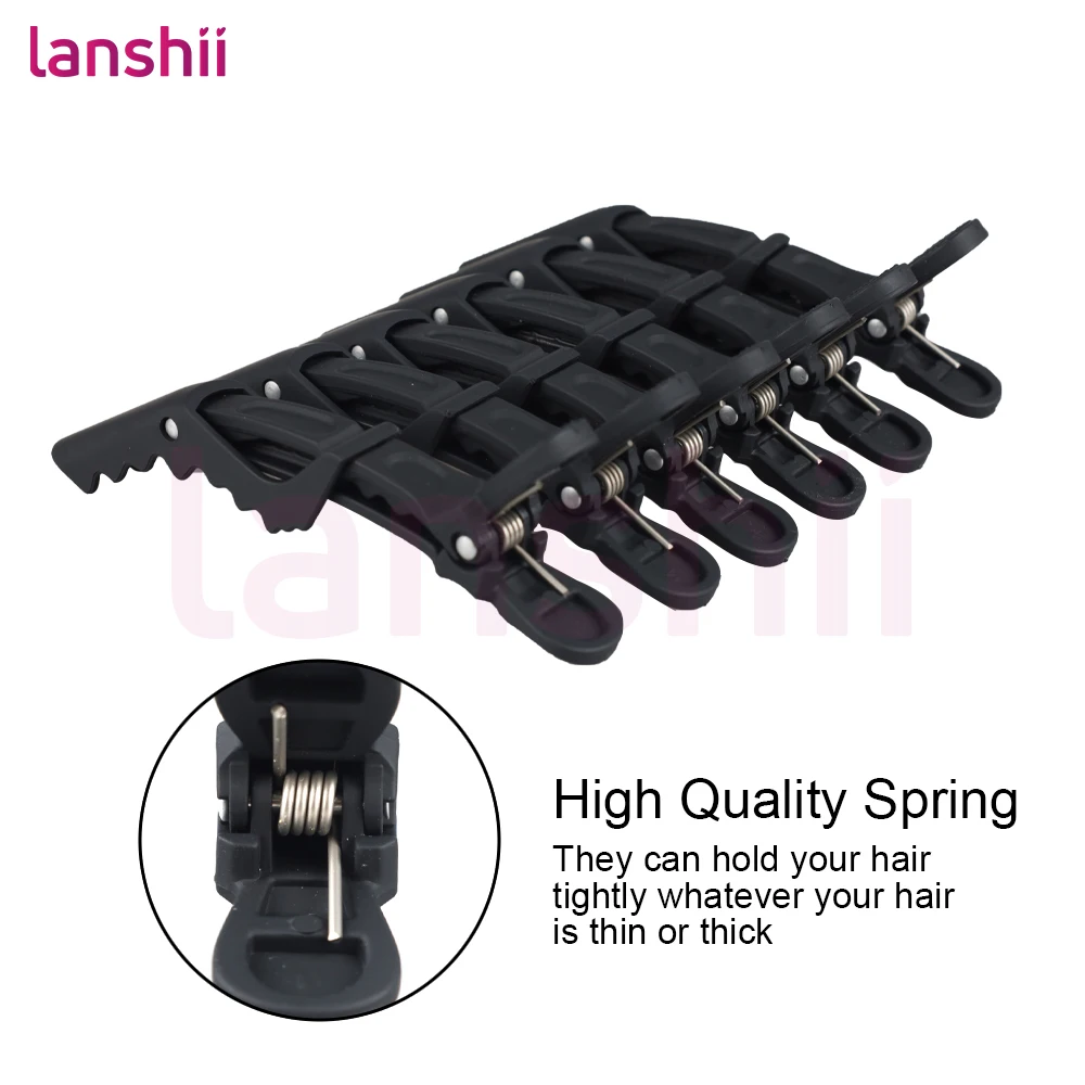 Lanshii 6Pcs Hair Clips Matte Finish – Alligator Crocodile Hair Clamps for Salon, Hair Grip, Hairdressing Tools image 4