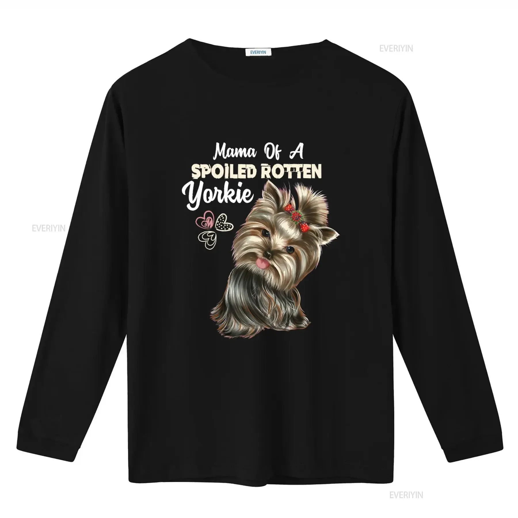 Yorkie Mama Of A Spoiled Rotten Dog Lover T Shirt vintage Washed Slightly Comfortable homme fashion Unisex designer clothes